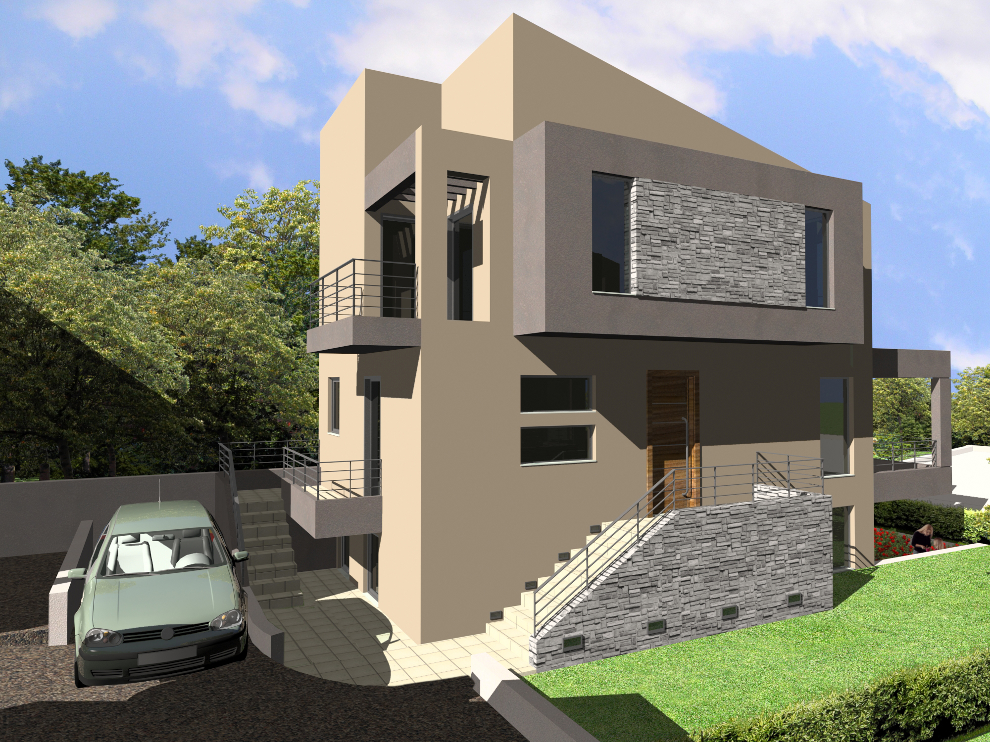 διώροφη μονοκατοικία προκατασκευασμένα σπίτια φτηνά με το κλειδί στο χέρι προσφορά αρχιτεκτονικά σχέδια σύμμεικτη μεταλλική κατασκευή 