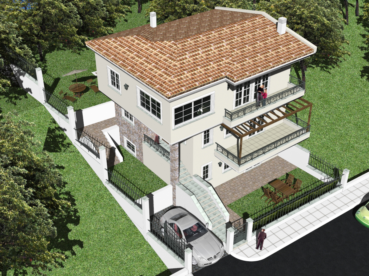 K3 διώροφη μονοκατοικία ολοκληρωμένη κατασκευή απο 750 € / μ2 σύμμεικτη μεταλλική κατασκευή