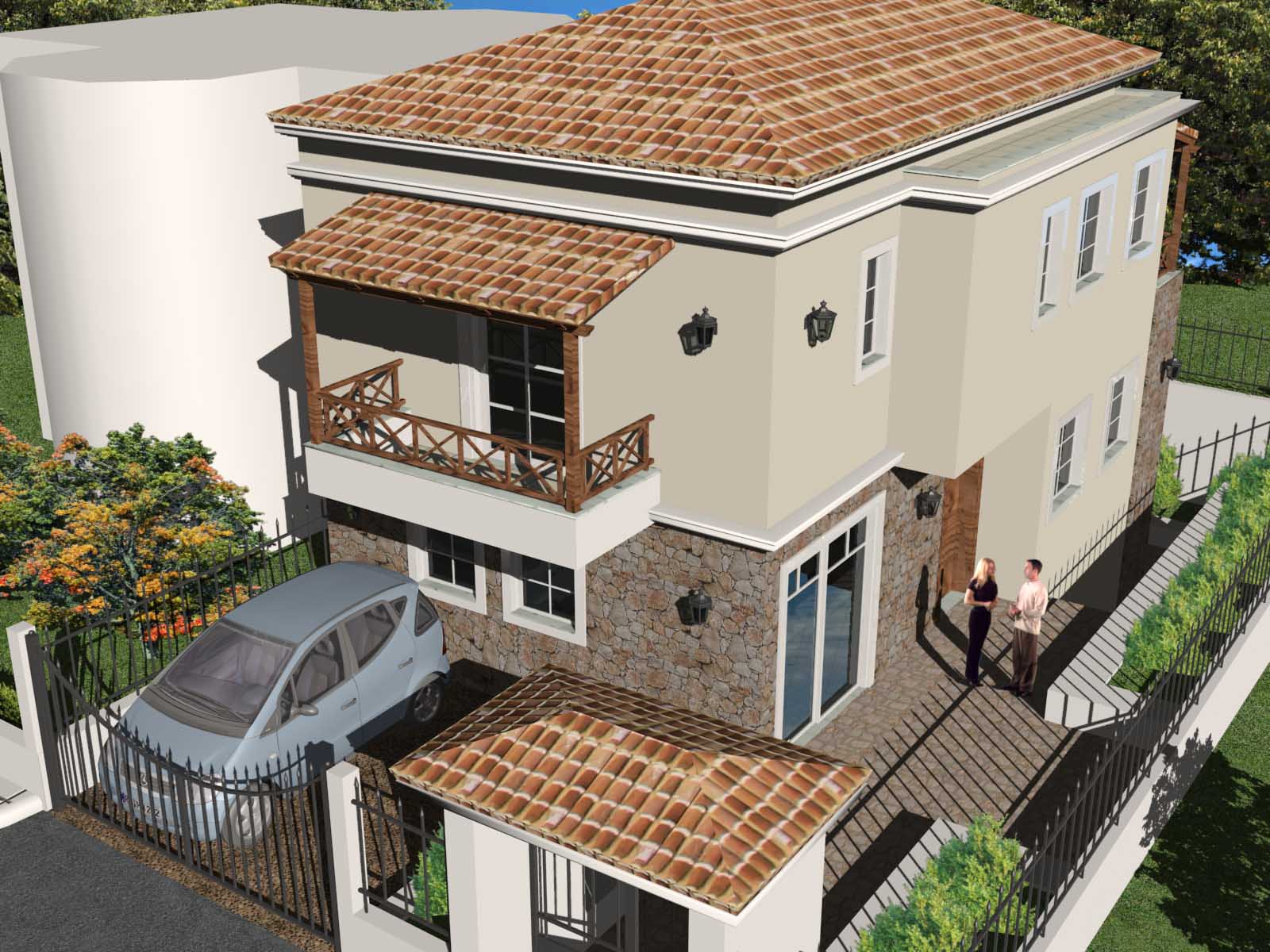 διώροφη μονοκατοικία σύμμεικτη μεταλλική κατασκευή από 790 € / μ2